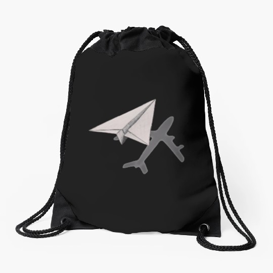 Funny Pilot paper Airplane Drawstring Bags for CO pilots
