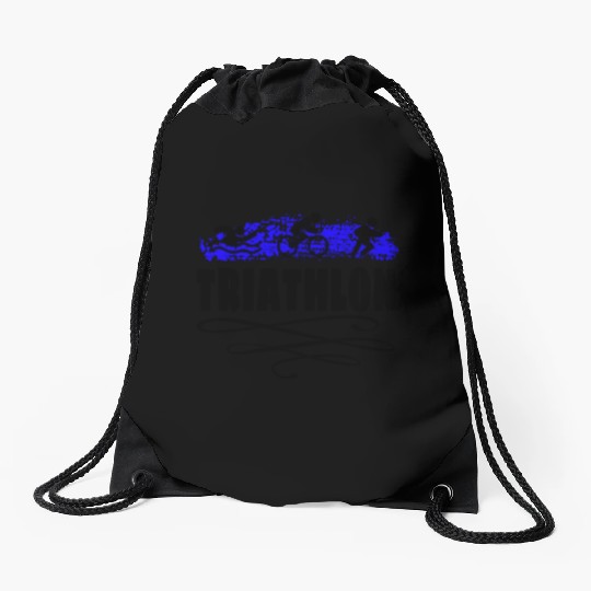 Triathlon Swim Bike Run Triathlete Sport Gift Drawstring Bags