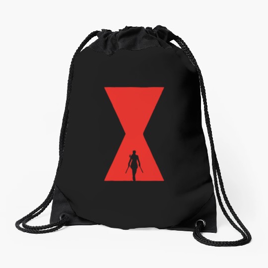 The Black Widow Drawstring Bags