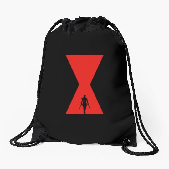 The Black Widow Drawstring Bags