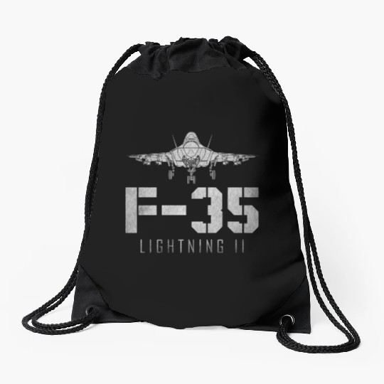 F 35 Lightning II US Airborne Fighter Pilot Drawstring Bags