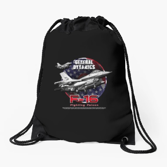 F-16 Fighting Falcon General Dynamics Fighter Jet Drawstring Bags