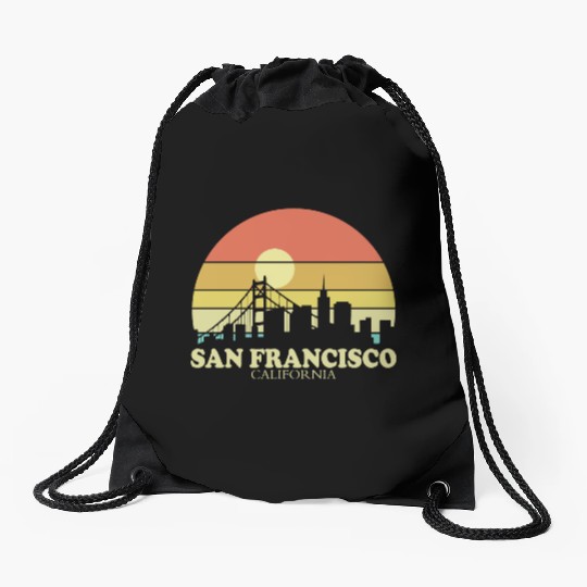San Francisco Sunset Drawstring Bags