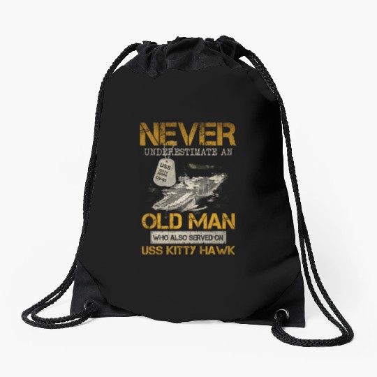 USS Kitty Hawk CV 63 Drawstring Bags