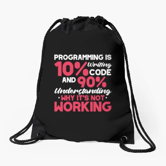 Life Motto Software Developer Drawstring Bags