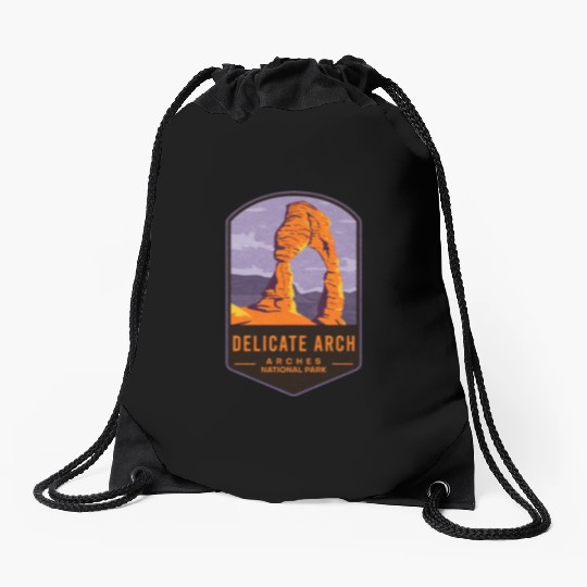 Delicate Arch Arches National Park Drawstring Bags