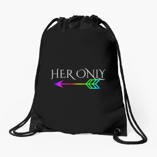 Cute Gay Couple Lesbian Valentines Day T Her Only Drawstring Bags