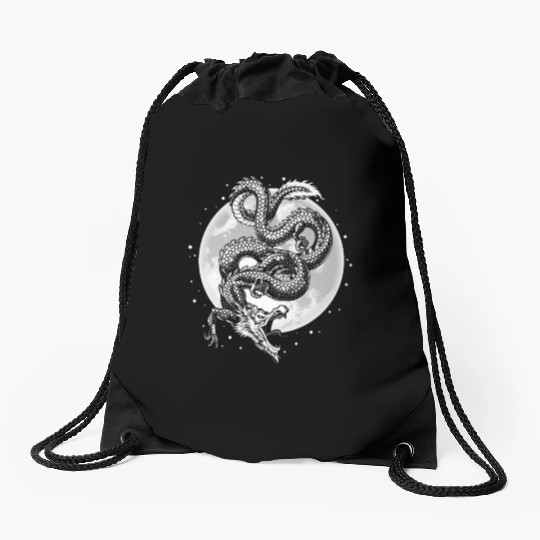 Chinese And Japanese Dragon Drawstring Bags