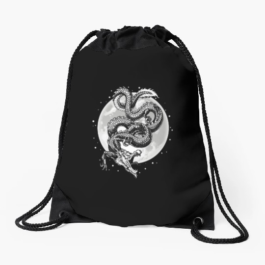 Chinese And Japanese Dragon Drawstring Bags