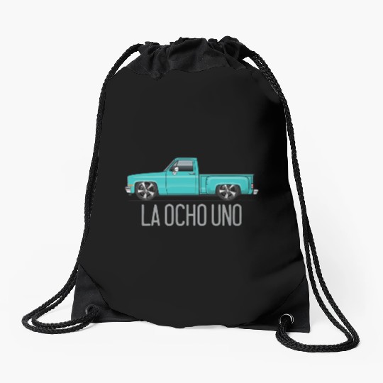 La Ocho Uno Light Turquoise Drawstring Bags