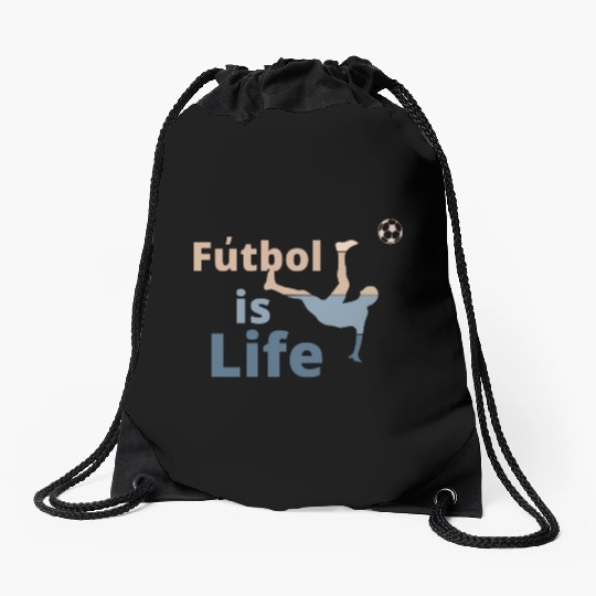 Football is life Drawstring Bags