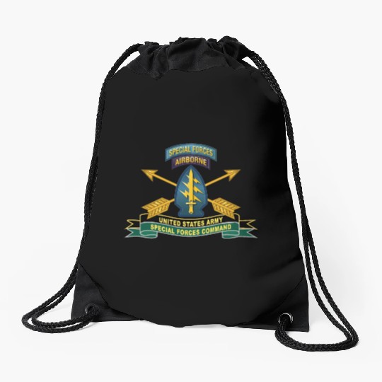 Army US Army Special Forces Command SSI Drawstring Bags