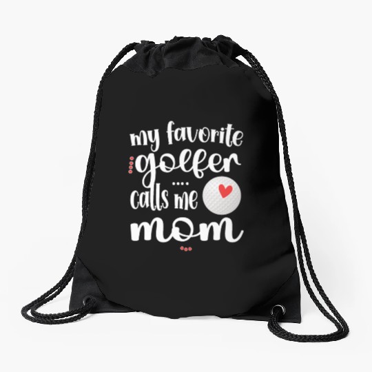 Proud Golfer Mom Golf Mama Of A Golf Player Mother Drawstring Bags