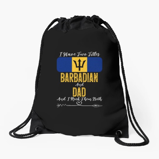 Barbadian Dad Barbados Flag Sunglasses Drawstring Bags
