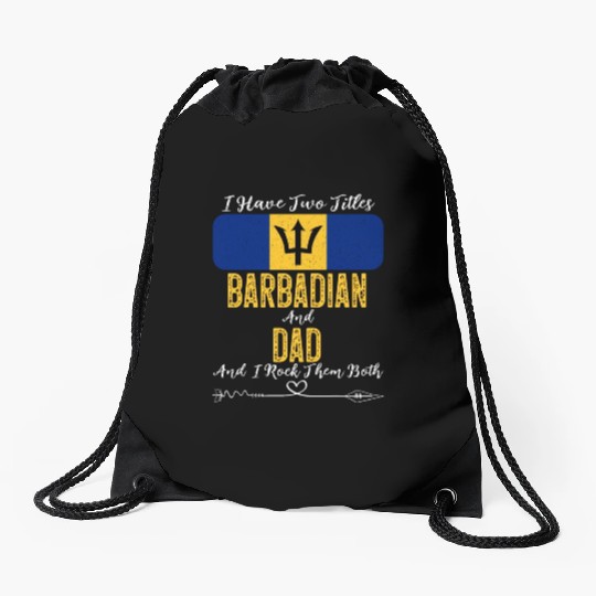 Barbadian Dad Barbados Flag Sunglasses Drawstring Bags