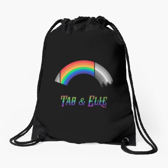 Heartstopper Rainbow LBGTQIA+ Tao and Elle Drawstring Bags
