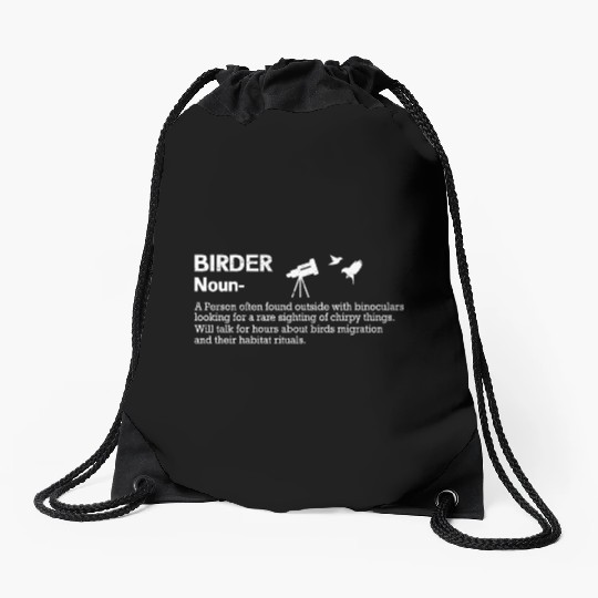 Bird Lover Birdwatching Bird Whisperer Drawstring Bags