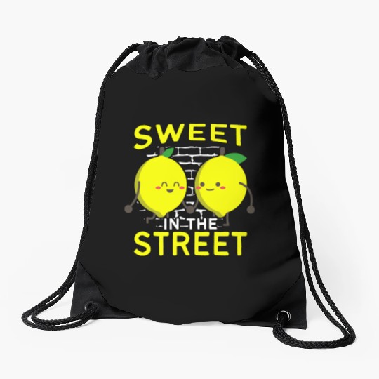 Sweet In The Street Sell Lemonade Funny Lemon Drawstring Bags