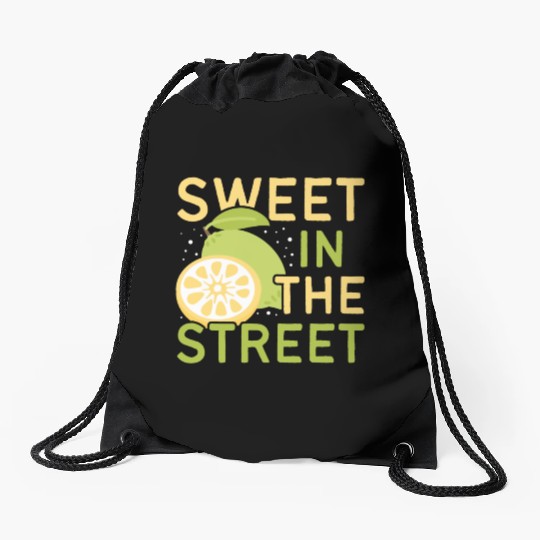 Lemon Juice Sweet In The Street Lemonade Stand Drawstring Bags