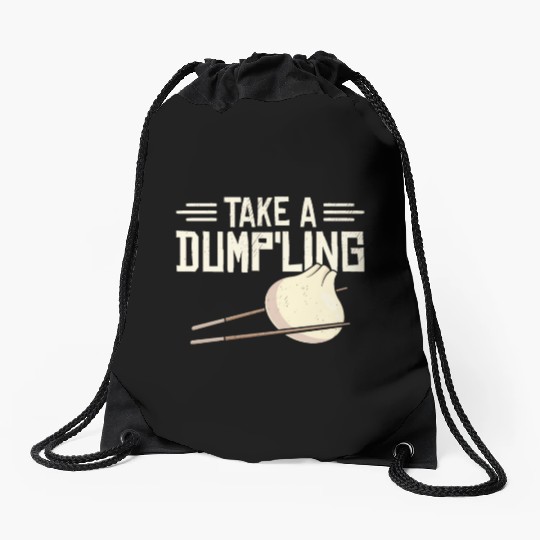 Dumpling Asian Food Chinese Food Fan Drawstring Bags