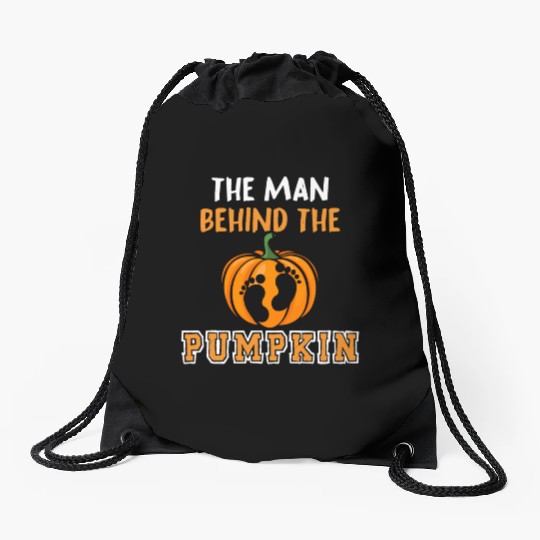 The Man Behind The Pumpkin Farm Lovers Farmer Drawstring Bags