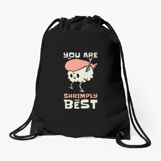 Asian Food Sushi Shrimp Food Sushi Lover Drawstring Bags