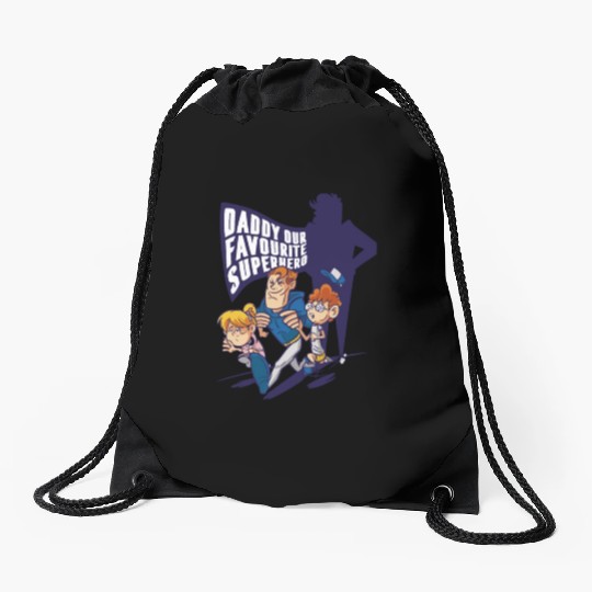 Funny Dad Design Drawstring Bags