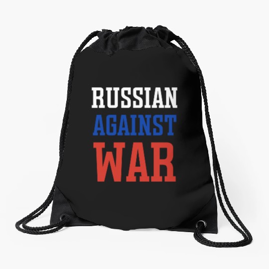 Russian against war Drawstring Bags