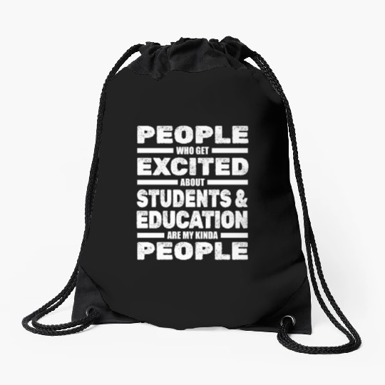 High School Teacher Professor Drawstring Bags