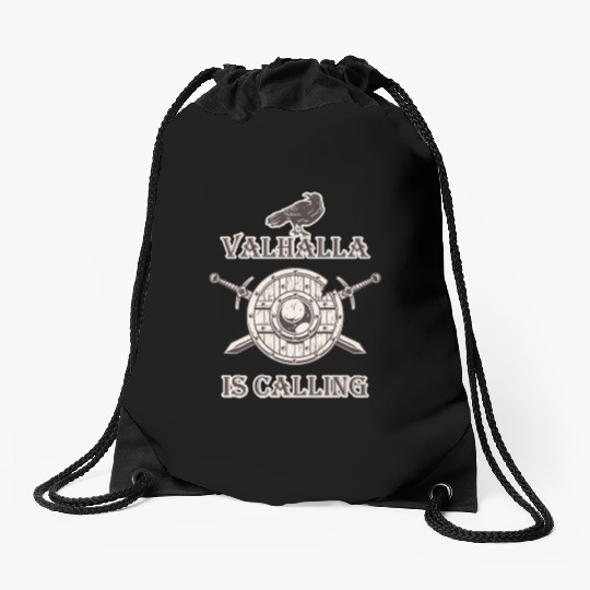Viking - Valhalla Is Calling Drawstring Bags