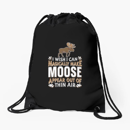 Moose Elk Hunting Drawstring Bags