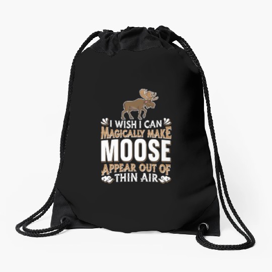 Moose Elk Hunting Drawstring Bags