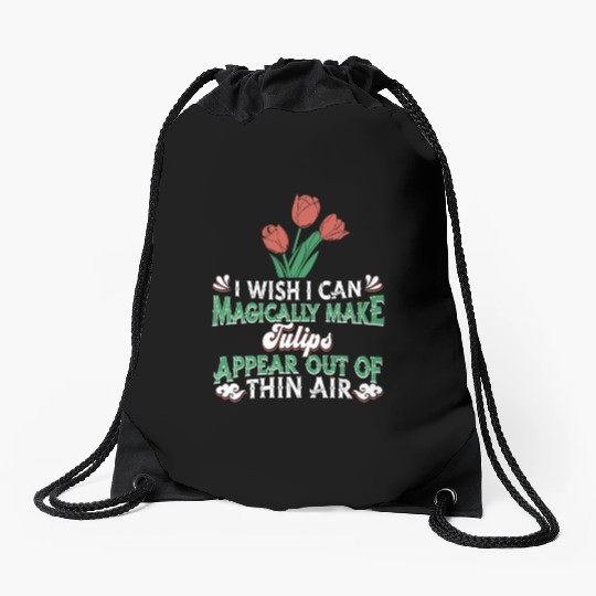 Tulip Garden Gardening Drawstring Bags
