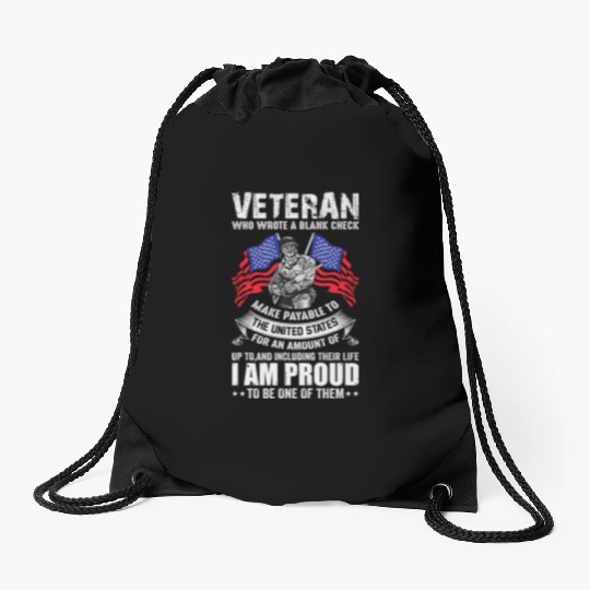 Veterans day celebration. Thank you veterans Drawstring Bags