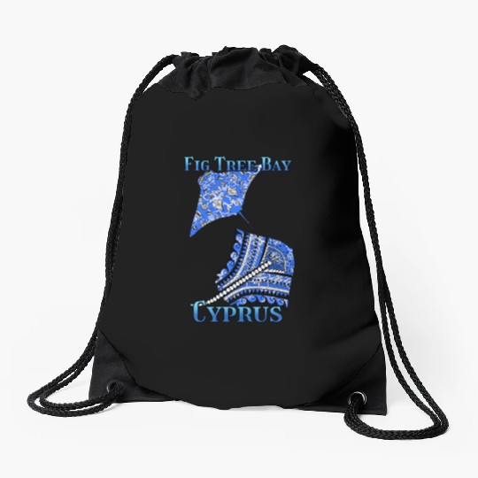 Fig Tree Bay Vacation Tribal Stingrays Drawstring Bags