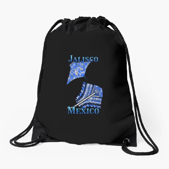 Jalisco Vacation Tribal Stingrays Drawstring Bags