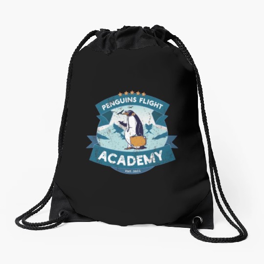 Penguin Academy Drawstring Bags