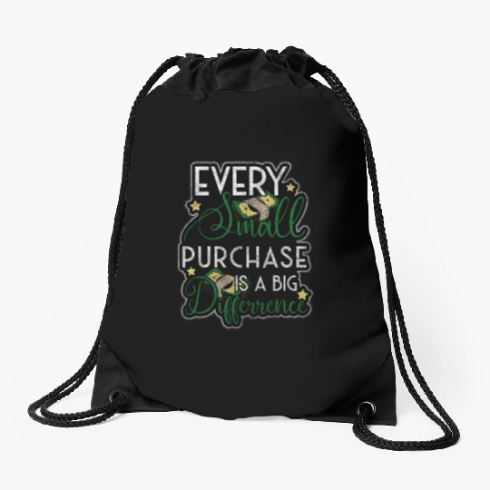 Self-Employed Work Money Business Drawstring Bags