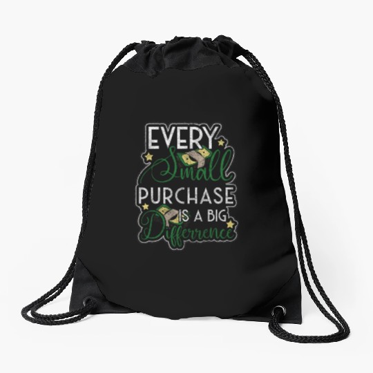 Self-Employed Work Money Business Drawstring Bags
