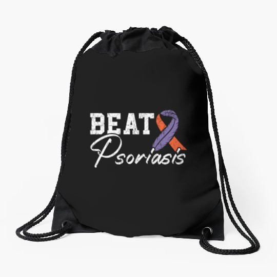 Beat Psoriasis Skin Disease Psoriasis Awareness Drawstring Bags