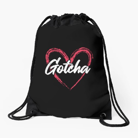 Gotcha Heart Adoption Drawstring Bags