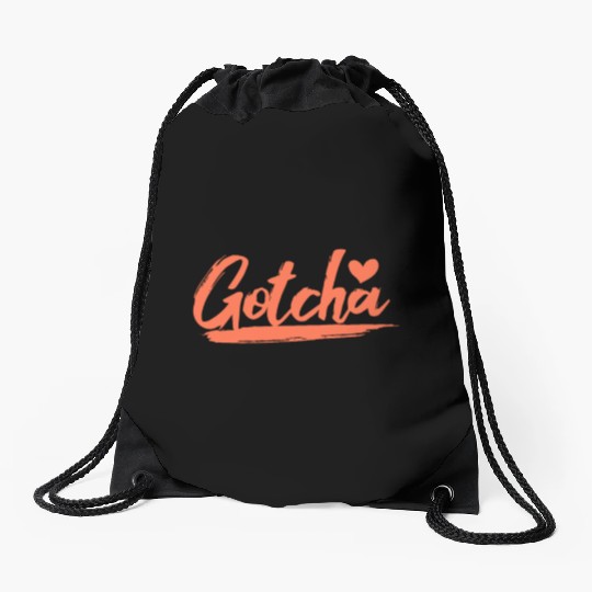 Gotcha Heart Adoption Drawstring Bags