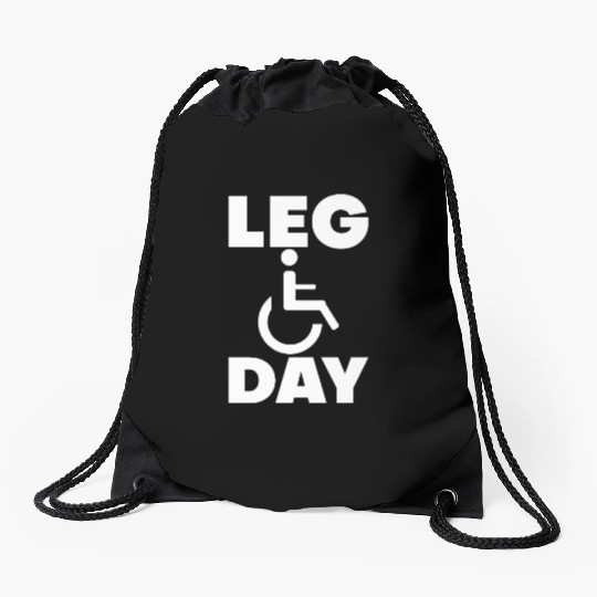 Leg Day Handicapped Wheelchair 15 Drawstring Bags