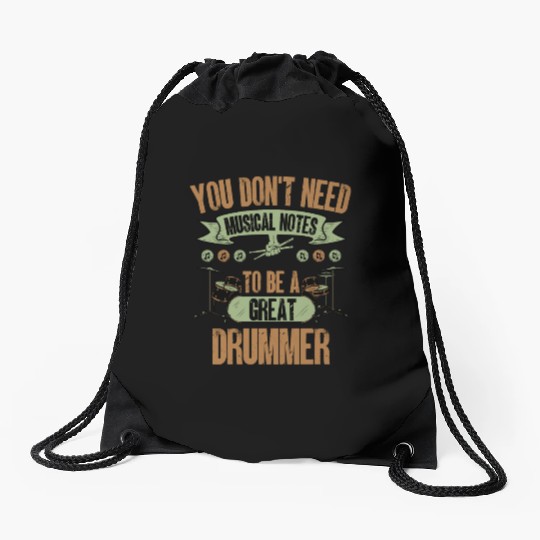 drummer humor gift drums Drawstring Bags