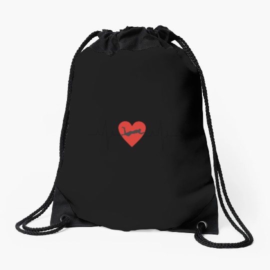 I Love Swimming, Swimming, Swimmer Hurt, Swim Drawstring Bags