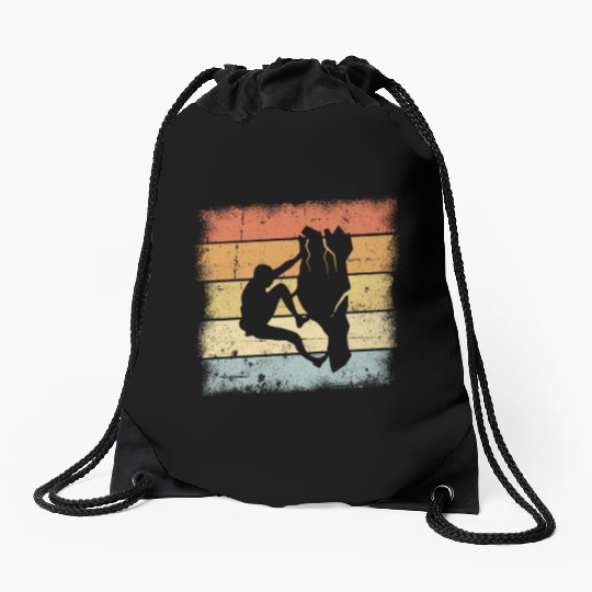 Mountaineering Motif Drawstring Bags