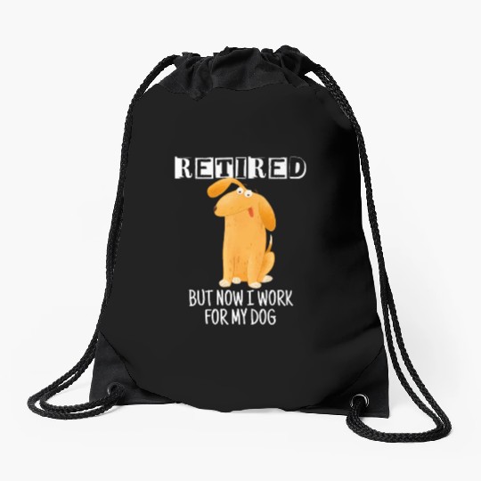 Retired 2021 Funny Retirement Gifts For Dog Lover Drawstring Bags