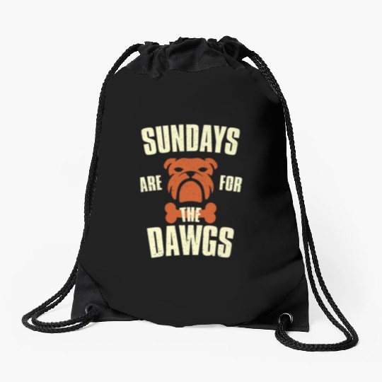 Sundays are for the dogs Cleveland Ohio Drawstring Bags