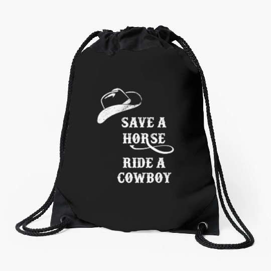 Save a horse Drawstring Bags