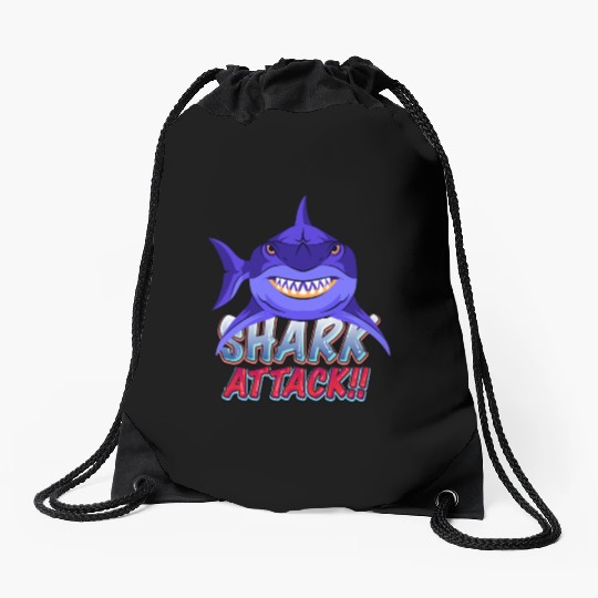 Shark Attack Drawstring Bags